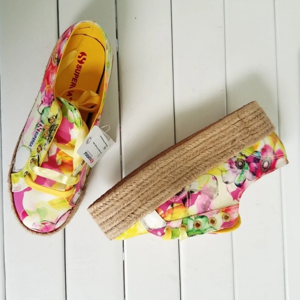 Superga women’s floral platform espadrilles - Picture 4 of 11